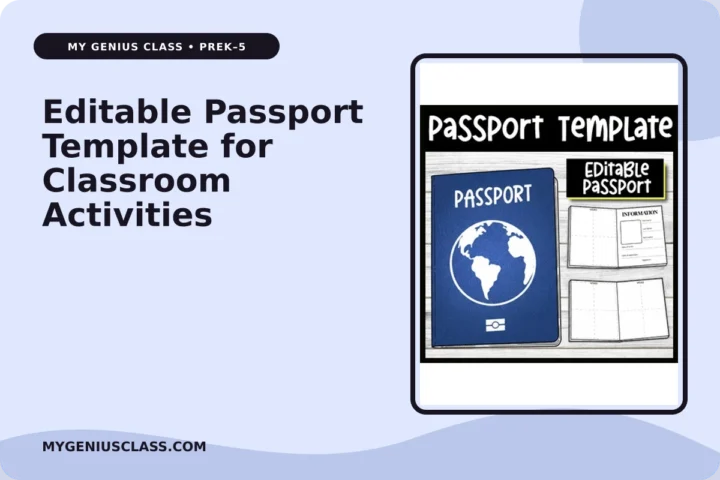 Editable Passport Template for Classroom Activities – My Genius Class