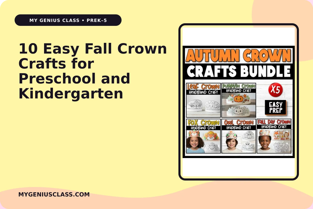 10 Easy Fall Crown Crafts for Preschool and Kindergarten – My Genius Class