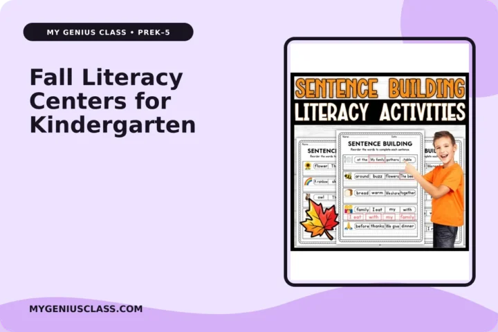 Fall Literacy Centers for Kindergarten – My Genius Class