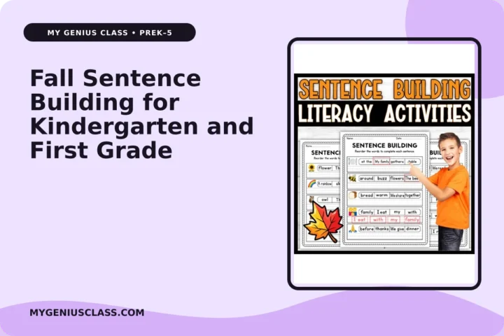 Fall Sentence Building for Kindergarten and First Grade – My Genius Class