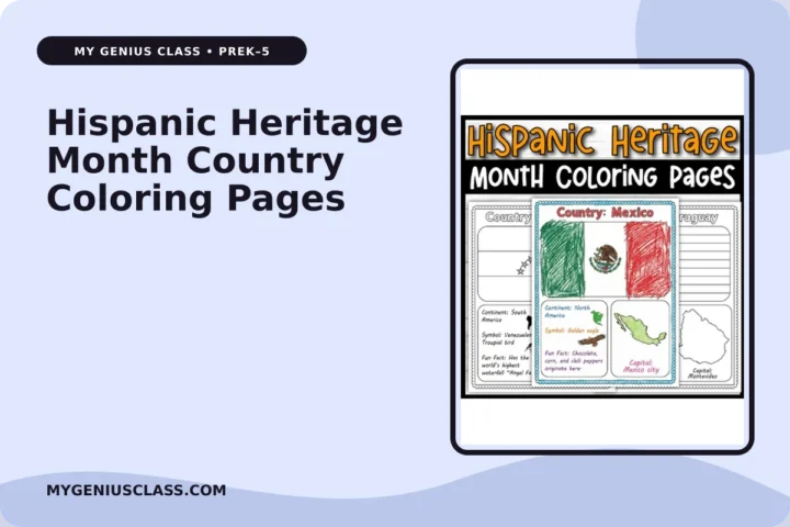 Hispanic Heritage Month Country Coloring Pages – My Genius Class
