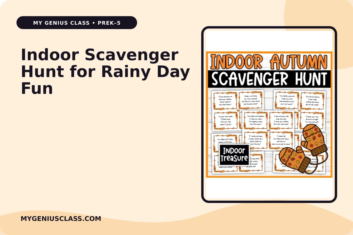 Indoor Scavenger Hunt for Rainy Day Fun – My Genius Class