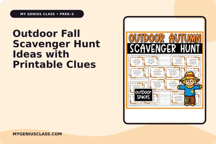 Outdoor Fall Scavenger Hunt Ideas with Printable Clues – My Genius Class